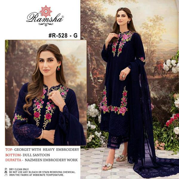 Ramsha R 528 Nx Georgette Designer Pakistani Suit Collection